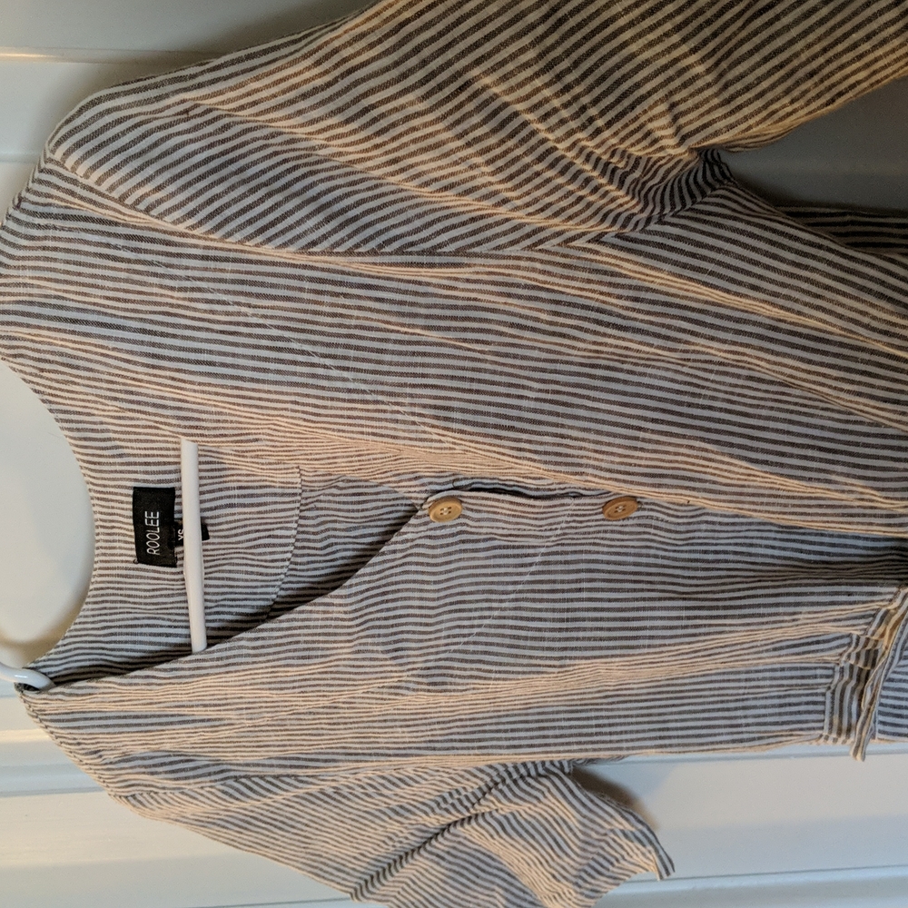 Stripped Roolee Button Down Dress - Picture 2 of 3